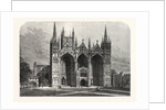 The Archeological Institute of Great Britain and Ireland at Peterborough: West Front of Peterborough Cathedral, UK, 1861 by Anonymous