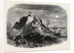 The Queen's Visit to Jersey. Moonlight View of Mont Orgeuil Castle, with the Royal Squadron Lying at Anchor, 1859 by Anonymous