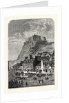 Edinburgh Castle, from the Corner Exchange, in the Grassmarket, UK, 1860 by Anonymous