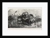 Dr Livingstone's Missionary Travels and Researchers in South Africa: Three Lions Attempting to Drag Down a Buffalo by Anonymous