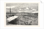 View from the King's Bastion, Quebec, the Isle of Orleans in the Distance. 1860 by Anonymous