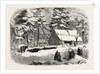 Lumbering in New Brunswick, Lumberman's Camp House, 1858 by Anonymous