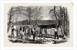 The Assinniboine and Saskatchewan Exploring Expedition: Portaging a Canoe and Baggage, 1858 by Anonymous