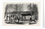The Assinniboine and Saskatchewan Exploring Expedition: Portaging a Canoe and Baggage, 1858 by Anonymous