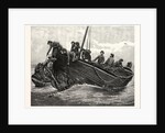 Fishing Up Lost Anchors, 1885 by Anonymous