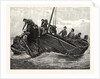 Fishing Up Lost Anchors, 1885 by Anonymous