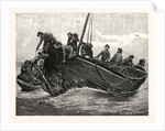 Fishing Up Lost Anchors, 1885 by Anonymous