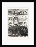 Professor Willis and Party in the Crypt of Rochester Cathedral. Malling Abbey. Leybourne Church and Castle. Yard of Ancient Hostelry. 1863 by Anonymous