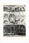 Professor Willis and Party in the Crypt of Rochester Cathedral. Malling Abbey. Leybourne Church and Castle. Yard of Ancient Hostelry. 1863 by Anonymous