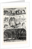 Professor Willis and Party in the Crypt of Rochester Cathedral. Malling Abbey. Leybourne Church and Castle. Yard of Ancient Hostelry. 1863 by Anonymous