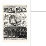 Professor Willis and Party in the Crypt of Rochester Cathedral. Malling Abbey. Leybourne Church and Castle. Yard of Ancient Hostelry. 1863 by Anonymous
