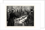 Yeomen of Her Majesty's Bodyguard Drinking the Queen's Health after Searching the Basement of the Houses of Parliament, London, 1883 by Anonymous