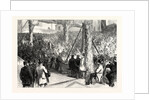 Laying the Foundation Stone of the Wedgwood Memorial Institute at Burslem: The Right Hon. W.E. Gladstone Delivering the Address, 1863 by Anonymous