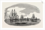 The Western Coast of Africa: The Anchorage Off the Town of Bonny River, 1850 by Anonymous