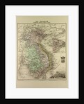Map of Vietnam Cambodia Thailand Laos 1896 by Anonymous