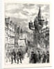 The Railway Strikes in Scotland: A Procession of Strikers Passing Down the Canongate Edinburgh by Anonymous