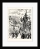 The Railway Strikes in Scotland: A Procession of Strikers Passing Down the Canongate Edinburgh by Anonymous
