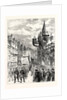 The Railway Strikes in Scotland: A Procession of Strikers Passing Down the Canongate Edinburgh by Anonymous
