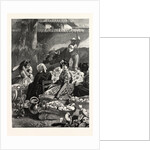 In the Sunny South Packing Oranges in the Marketplace at Seville Spain by Anonymous