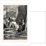 In the Sunny South Packing Oranges in the Marketplace at Seville Spain by Anonymous