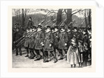 On the Way to Her Majesty's Drawing Room: The Yeomen of the Guard Marching Down the Mall UK by Anonymous