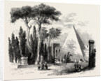 The English Cemetery and Pyramid of Caius Cestius. Rome Italy by Anonymous