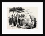 The English Cemetery and Pyramid of Caius Cestius. Rome Italy by Anonymous
