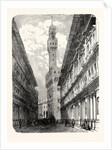 The Uffizi the Palazzo Vecchio and Statuary in the Piazza by Anonymous