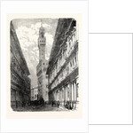 The Uffizi the Palazzo Vecchio and Statuary in the Piazza by Anonymous