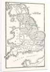 Map of England Showing the Anglo-Saxon Kingdoms and Danish Districts by Anonymous