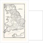 Map of England Showing the Anglo-Saxon Kingdoms and Danish Districts by Anonymous