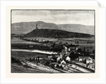 The Abbey Craig and Wallace Monument Near Stirling with the Ochil Hills. by Anonymous