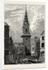 St. Bride's Church Fleet Street 1824 London by Anonymous