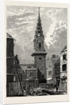 St. Bride's Church Fleet Street 1824 London by Anonymous