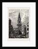 St. Bride's Church Fleet Street 1824 London by Anonymous