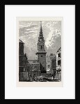 St. Bride's Church Fleet Street 1824 London by Anonymous