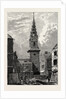 St. Bride's Church Fleet Street 1824 London by Anonymous