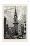 St. Bride's Church Fleet Street 1824 London by Anonymous