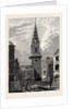 St. Bride's Church Fleet Street 1824 London by Anonymous