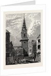 St. Bride's Church Fleet Street 1824 London by Anonymous