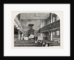 Interior of the Moravian Chapel in Fetter Lane London by Anonymous