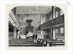 Interior of the Moravian Chapel in Fetter Lane London by Anonymous