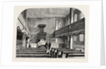 Interior of the Moravian Chapel in Fetter Lane London by Anonymous