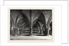 The Church of St. Faith the Crypt of Old St. Paul's from a View by Hollar London by Anonymous