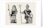 Figures of Gog and Magog Set Up in Guildhall after the Fire London by Anonymous