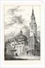 Exterior of St. Stephen's Walbrook in 1700 London by Anonymous