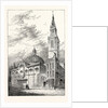 Exterior of St. Stephen's Walbrook in 1700 London by Anonymous