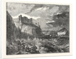 View of Tantallon Castle with the Bass Rock in the Distance by Anonymous