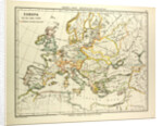 Map of Europe in 1400 by Anonymous