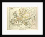 Map of Europe in 1400 by Anonymous